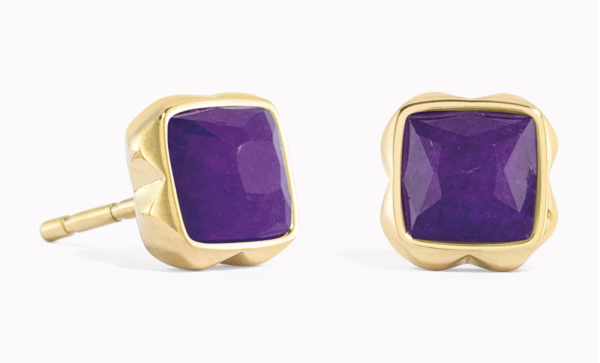 Coeur de Lion Gold Studs Sugilite - February